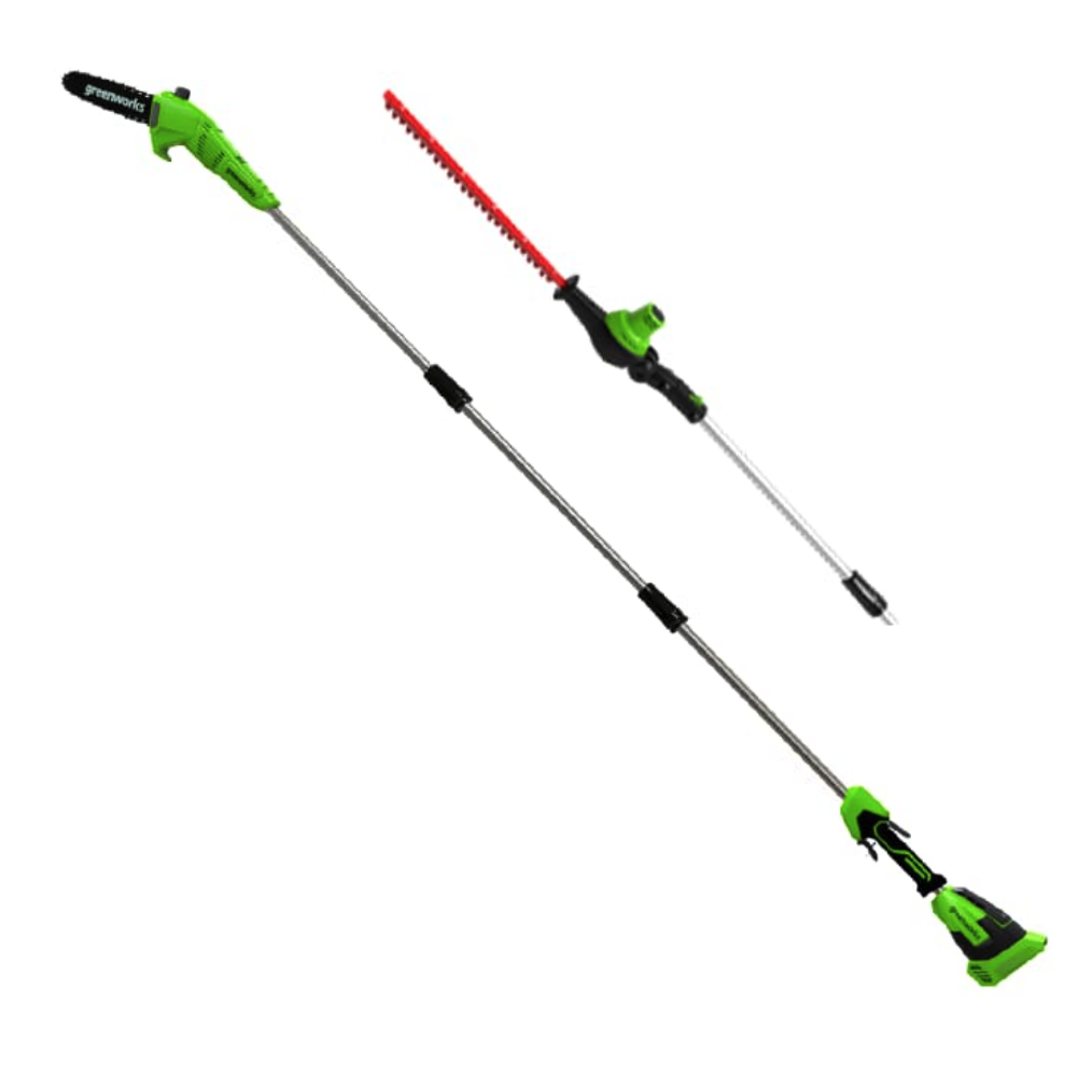 Высоторез-кусторез 2-в-1 аккумуляторный Greenworks 40V G40PSH 1303907, бесщеточный, без АКБ и ЗУ