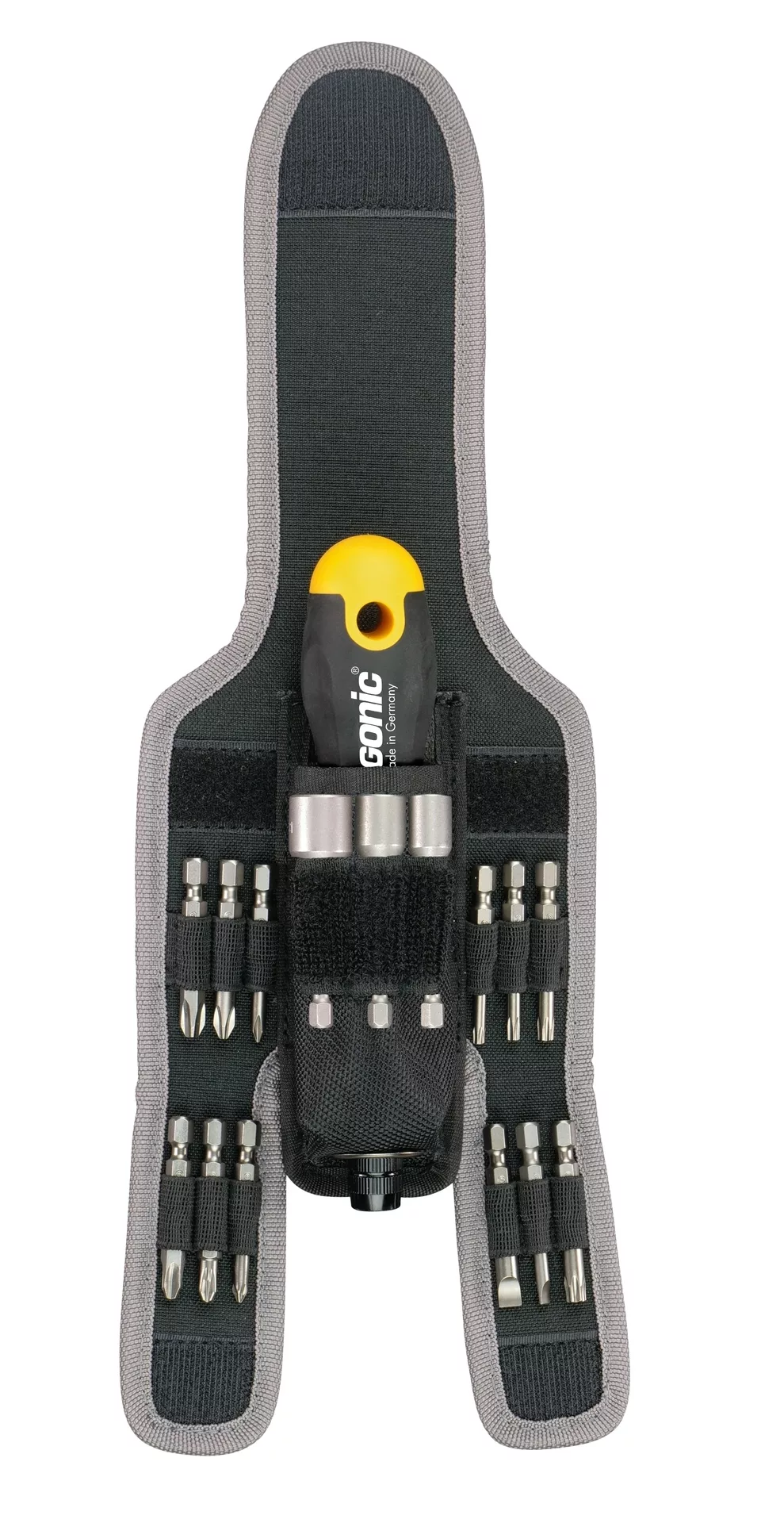 Трещотка поворотная Ergonic K с набором бит в чехле, 16 шт FELO 06071604