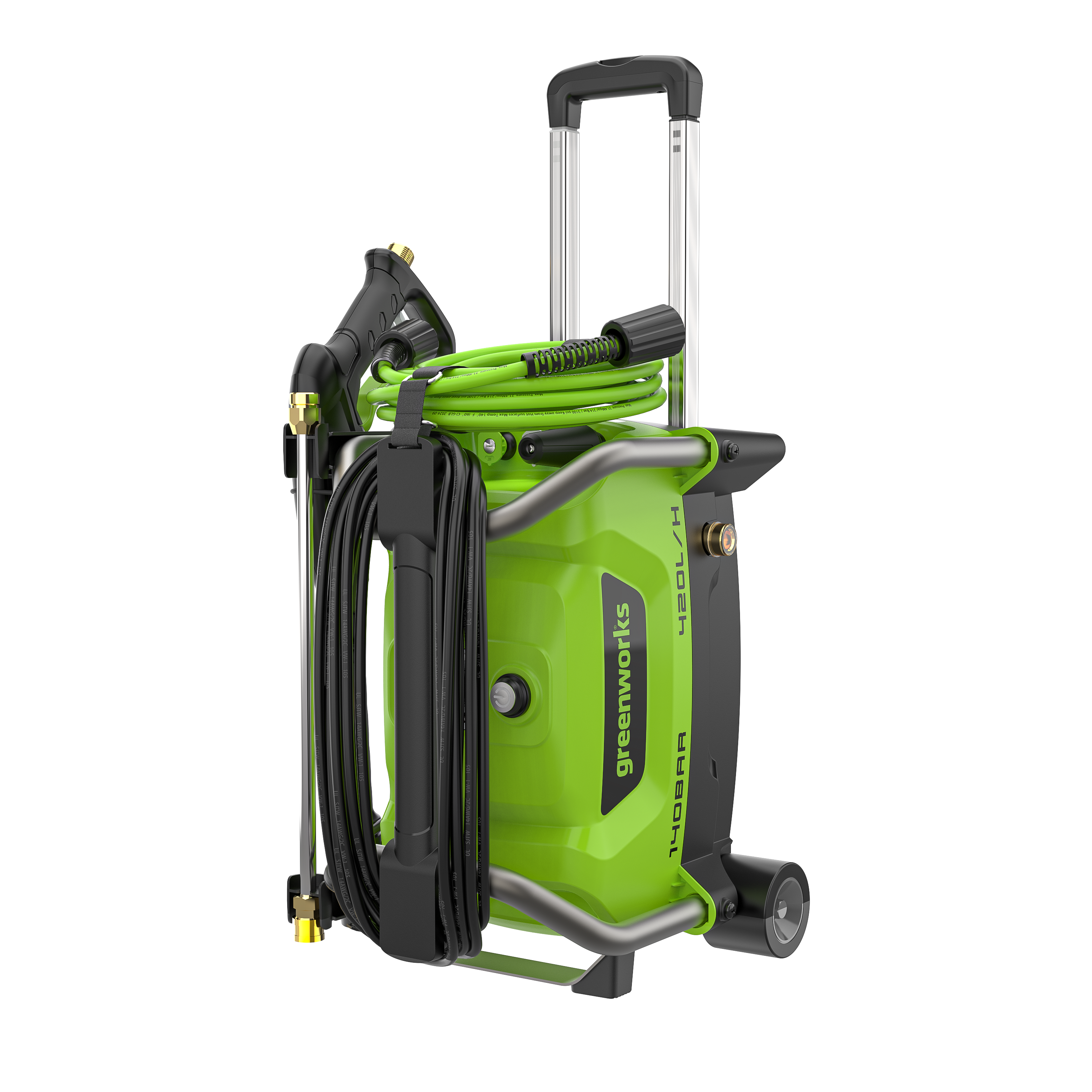 Мойка высокого давления 140 бар 1900 Вт электрическая Greenworks PW3140