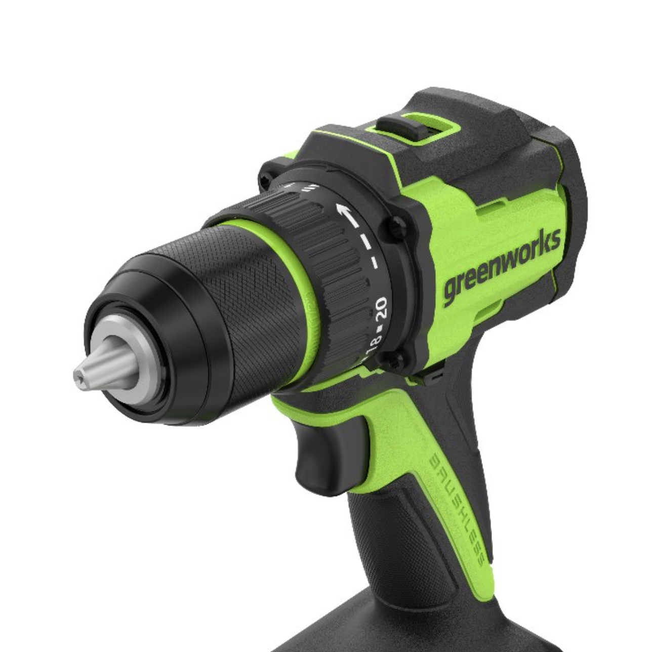 Дрель-шуруповёрт 27/50 Нм аккумуляторная Greenworks 24V DD350, бесщёточная, без АКБ и ЗУ