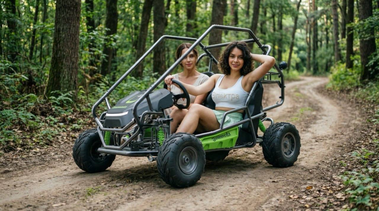 Двухместный подростковый багги аккумуляторный Greenworks 82V GK52400