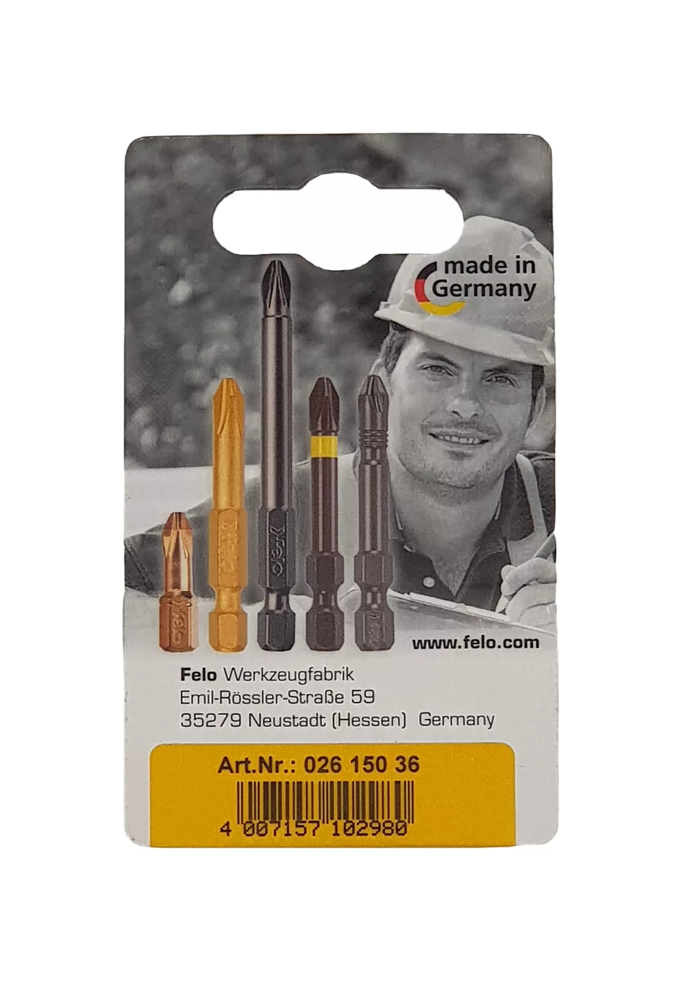 Биты Torx15х25, С 6,3, 2 шт. FELO 026 150 36