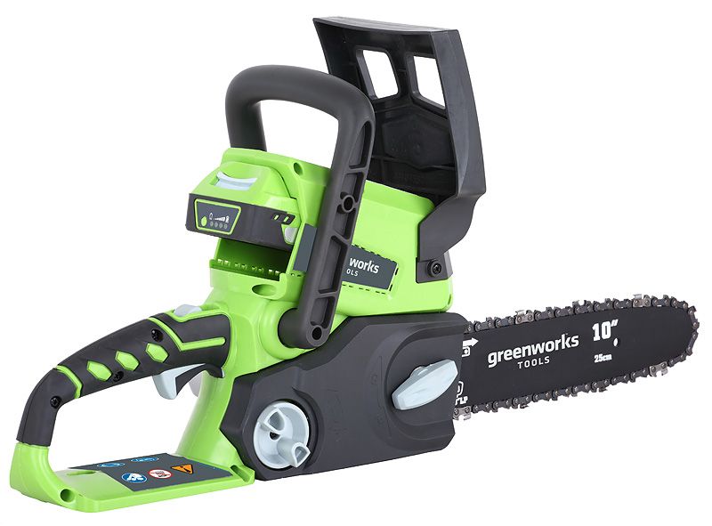 Пила аккумуляторная цепная Greenworks 25 см 24V G24CS25, без АКБ и ЗУ