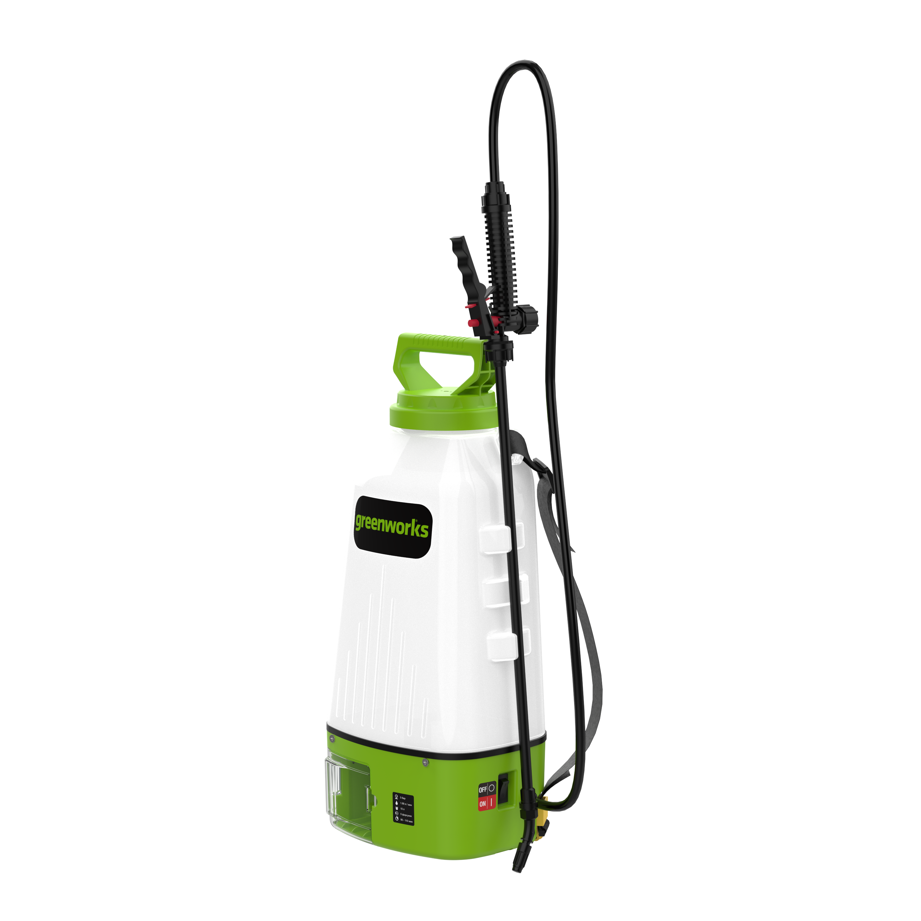 Опрыскиватель садовый 10 л аккумуляторный Greenworks 24V BPS2410, без АКБ и ЗУ