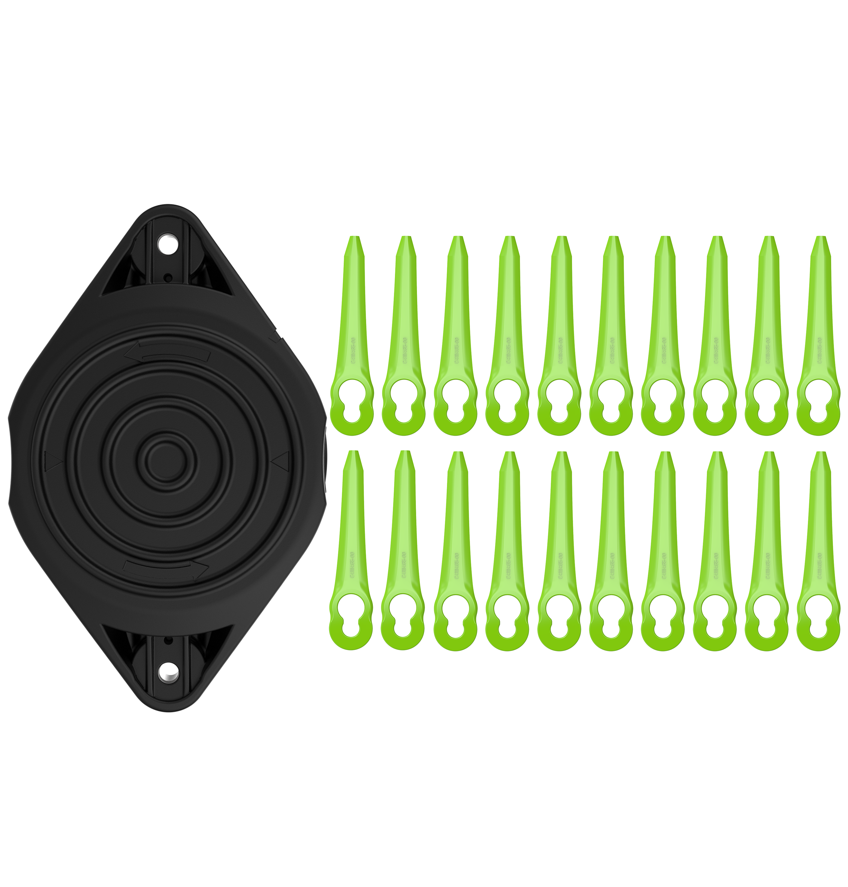 Комплект полимерных ножей (20 шт.) с диском для установки для триммера Greenworks AST3000A1
