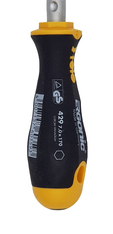 Отвёртка серия 429 Ergonic M-TEC с гибким стержнем под гайку 7х170 FELO 429 070 40