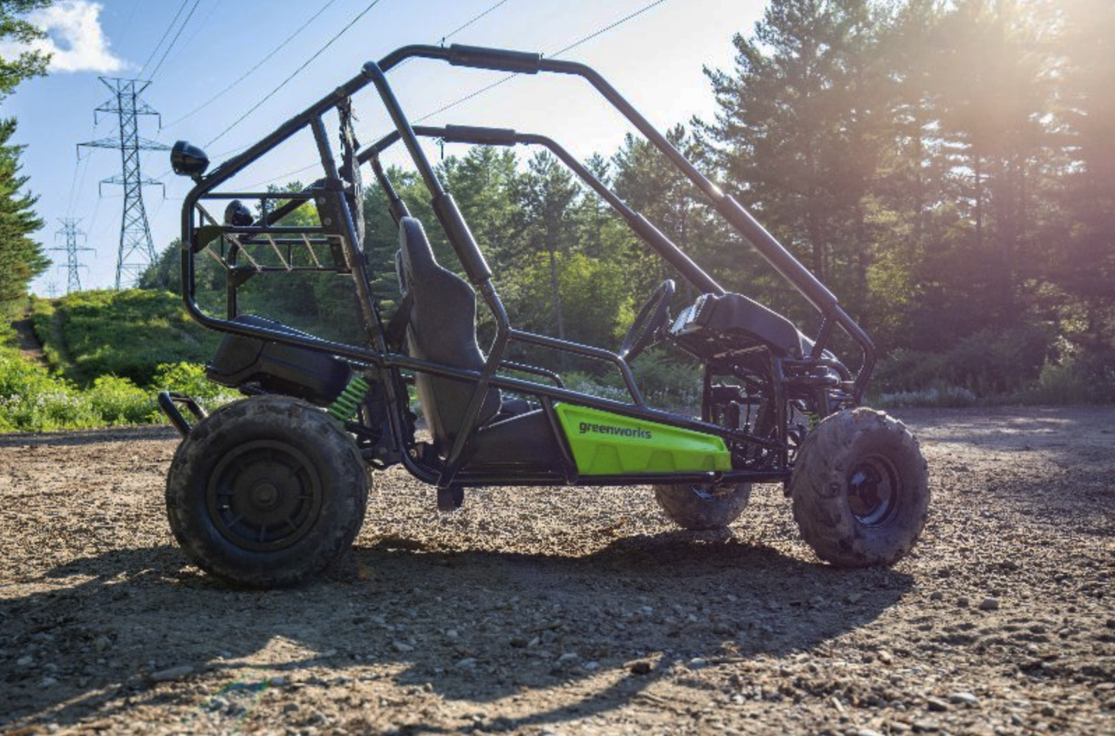 Двухместный подростковый багги аккумуляторный Greenworks 82V GK52400