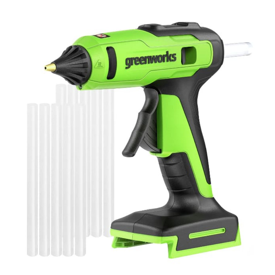 Клеевой пистолет аккумуляторный Greenworks G24GLG 24V 3502207, без АКБ и ЗУ