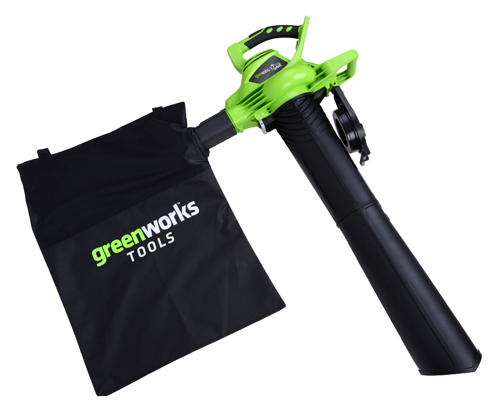 Воздуходув – садовый пылесос аккумуляторный Greenworks 40V GD40BV, бесщёточный, без АКБ и ЗУ