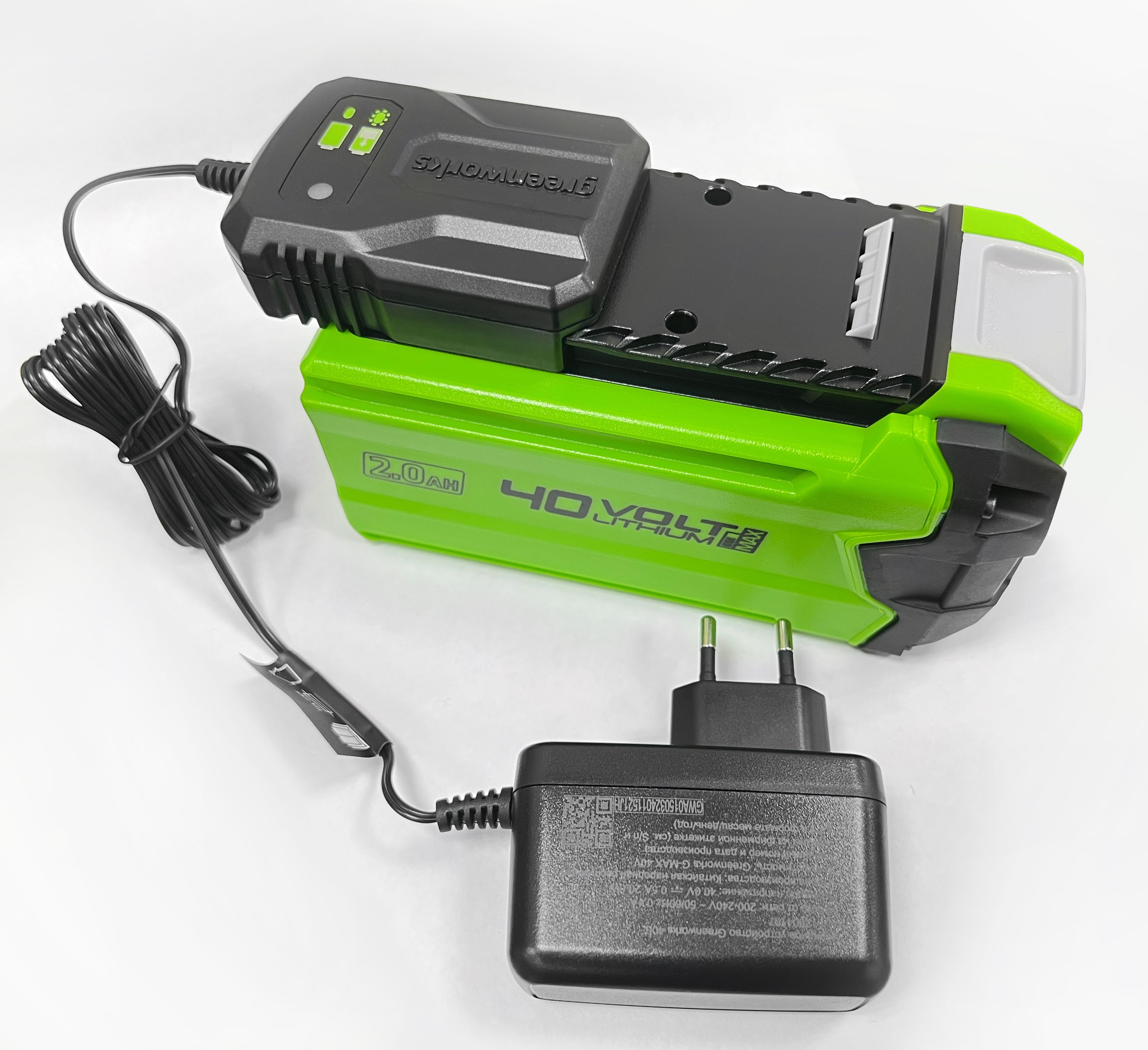Зарядное устройство – слайдер (0,5 А) Greenworks 40V 2904107