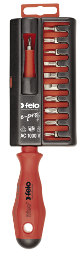 Набор бит "FELO E-Pro" С6,3х25 +диэл.отв., серия 020 FELO 020 912 06