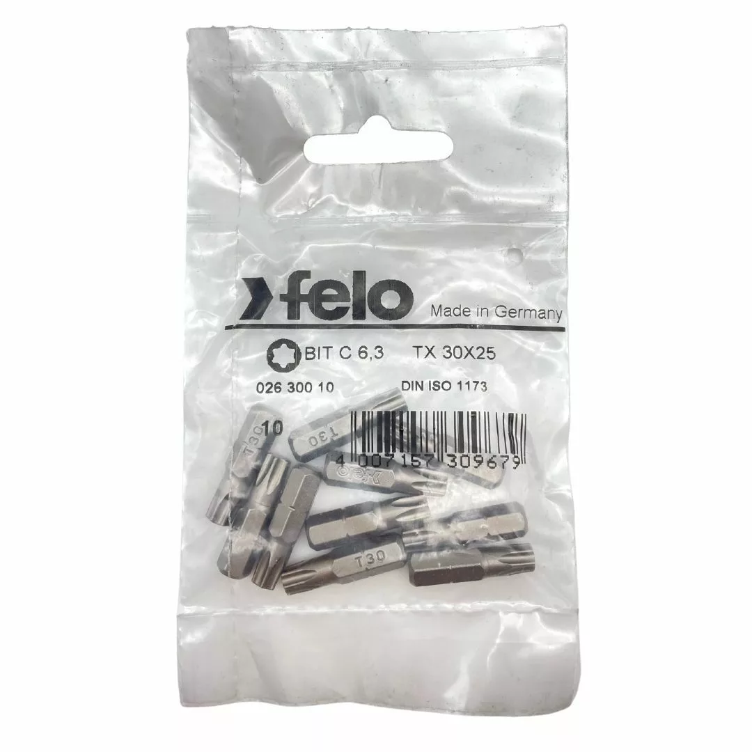 Бита Torx 30X25, серия Industrial, 10 шт FELO 026 300 10