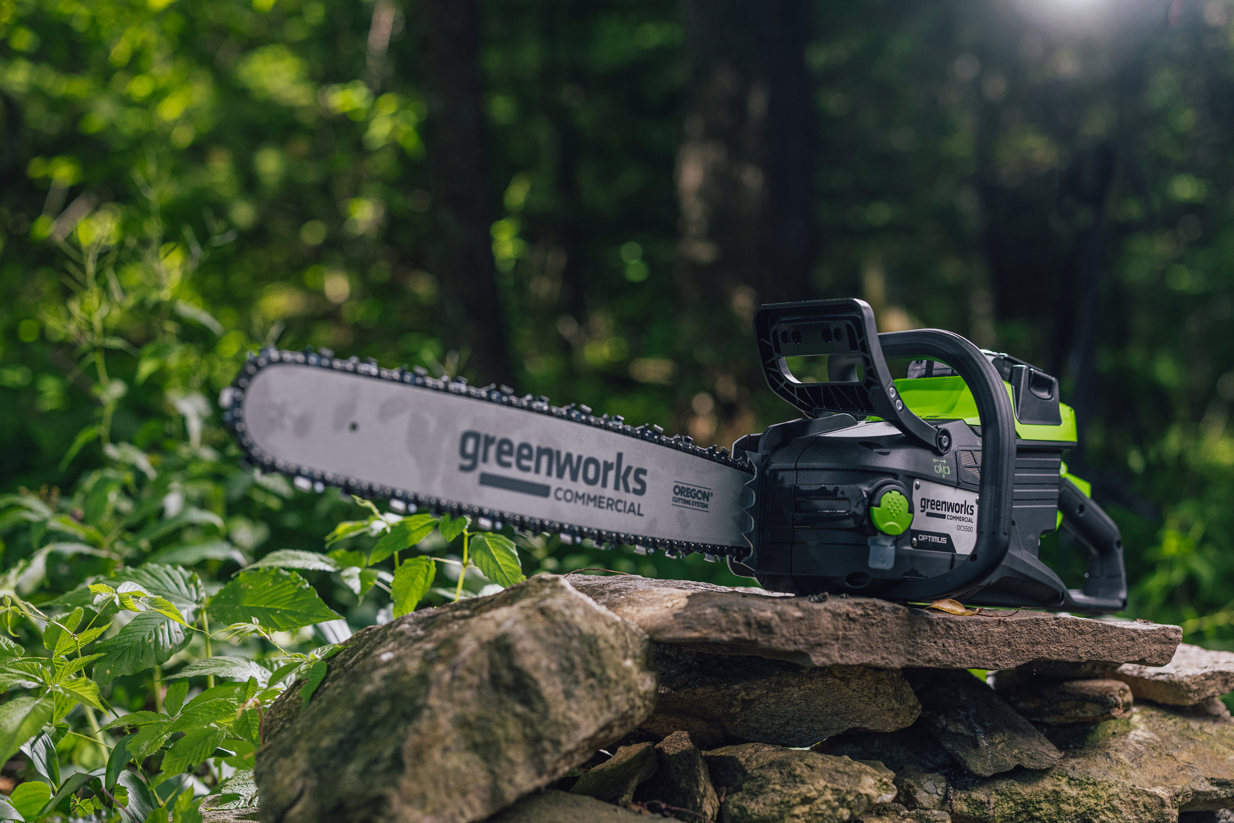 Пила цепная 40 см (3 кВт) аккумуляторная Greenworks 82V OCS500, бесщёточная, без АКБ и ЗУ