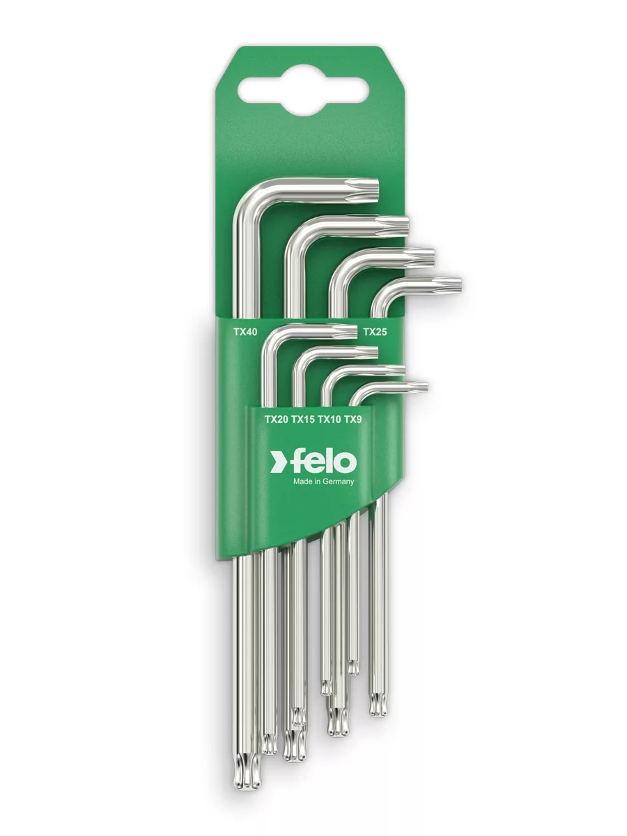 Felo Набор ключей Г-образных шестигранных с шаровым окончанием 8шт Torx T9-T40 34808011