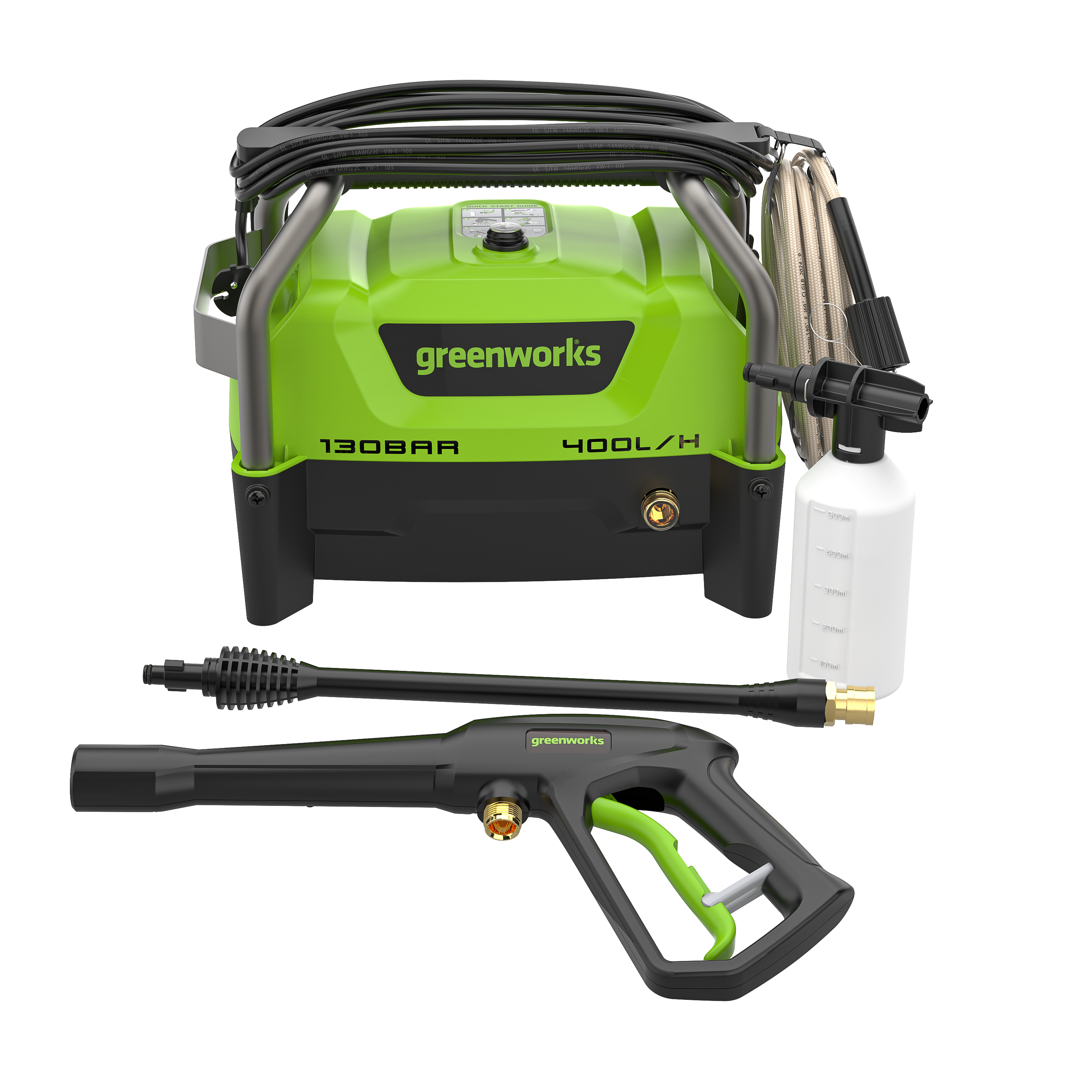 Мойка высокого давления 130 бар 1700 Вт электрическая Greenworks PW3130