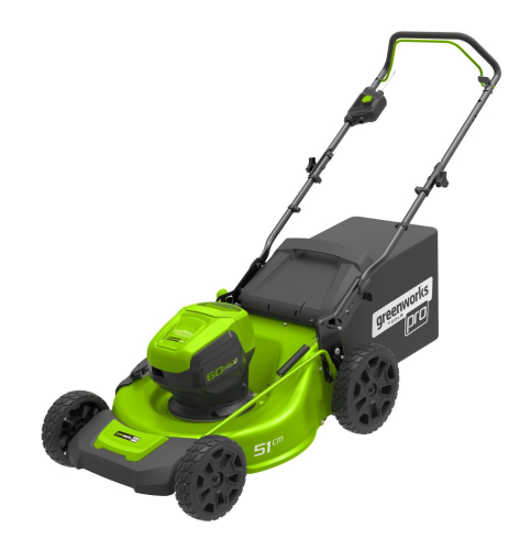 Газонокосилка аккумуляторная Greenworks 51 см 60V GD60LM51HP, бесщёточная, без АКБ и ЗУ
