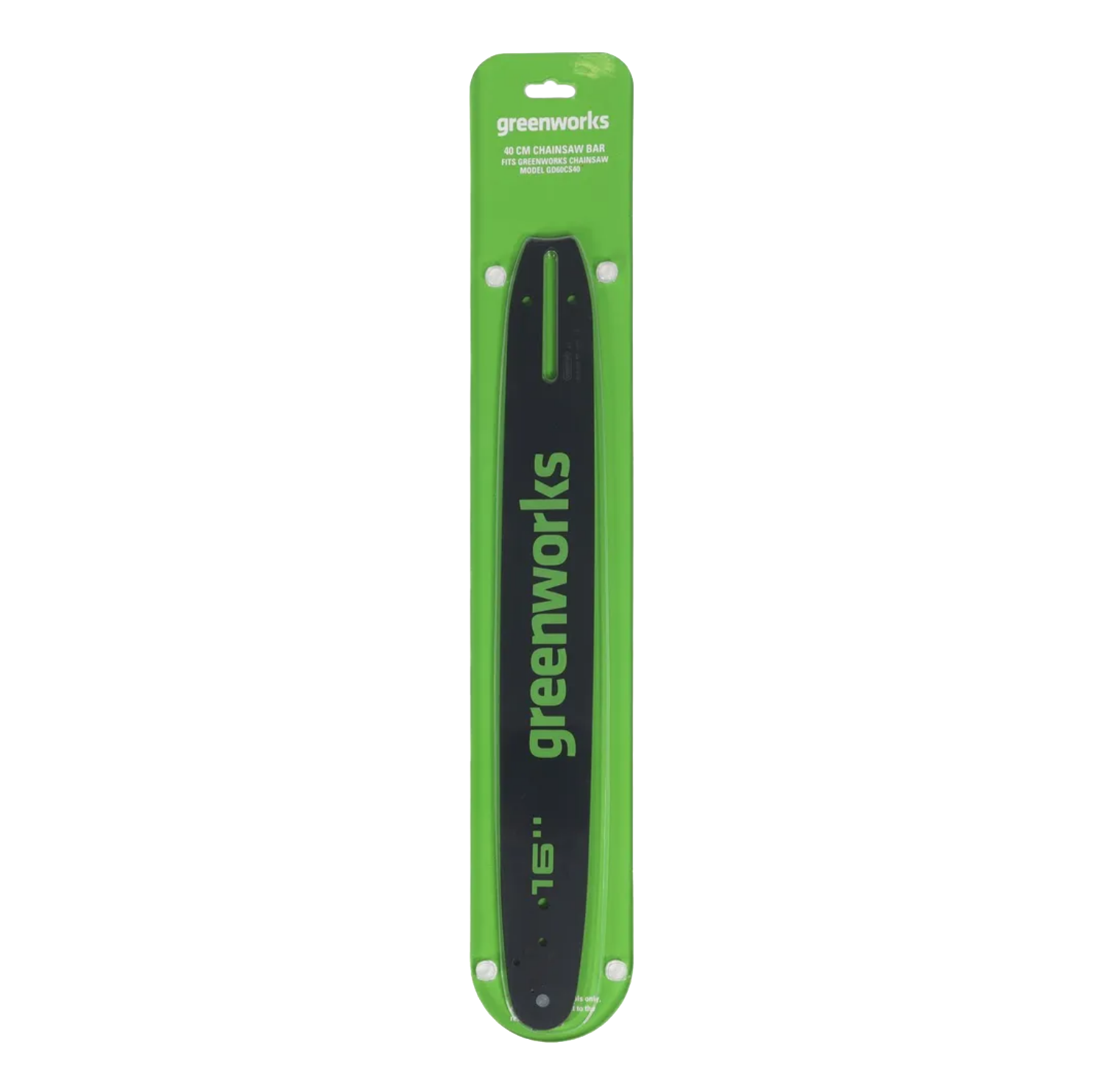 Шина 40 см для аккумуляторной цепной пилы Greenworks 60V и 220V  2948707