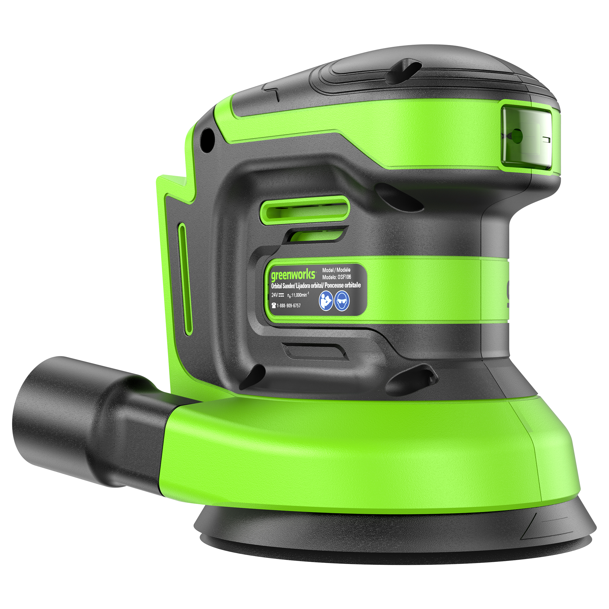 Шлифмашинка эксцентриковая 125 мм аккумуляторная Greenworks 24V OS325 3100907, без АКБ и ЗУ