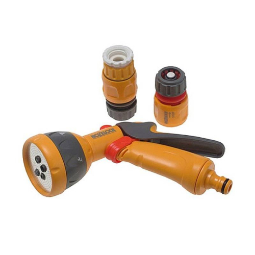 Набор для полива hozelock 2347 с пистолетом multi spray 5 режимов и коннекторами 1/2