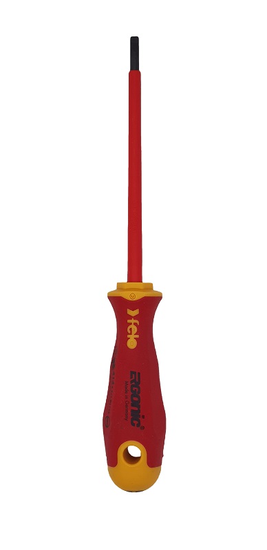 Отвёртка ERGONIC диэлектр., серия 413, SL 4,5х1,0х125 FELO 413 045 90