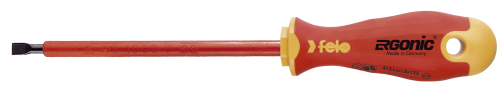 Отвёртка ERGONIC диэлектр., серия 413, SL 3,5х0,8х100 FELO 413 038 90