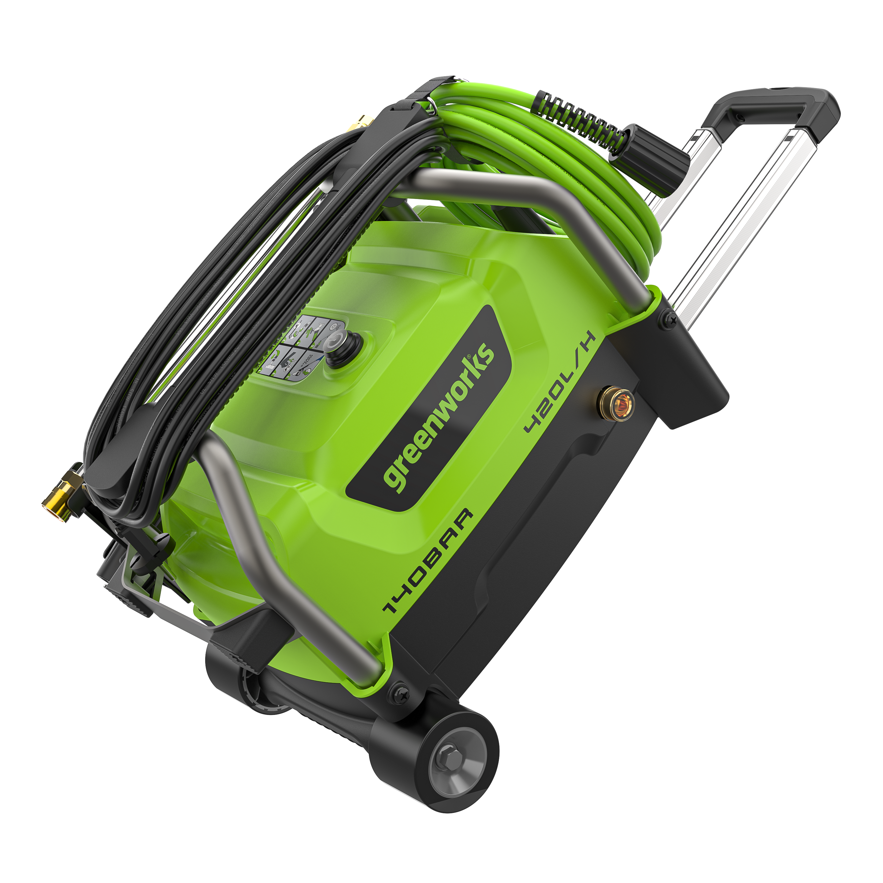 Мойка высокого давления 140 бар 1900 Вт электрическая Greenworks PW3140
