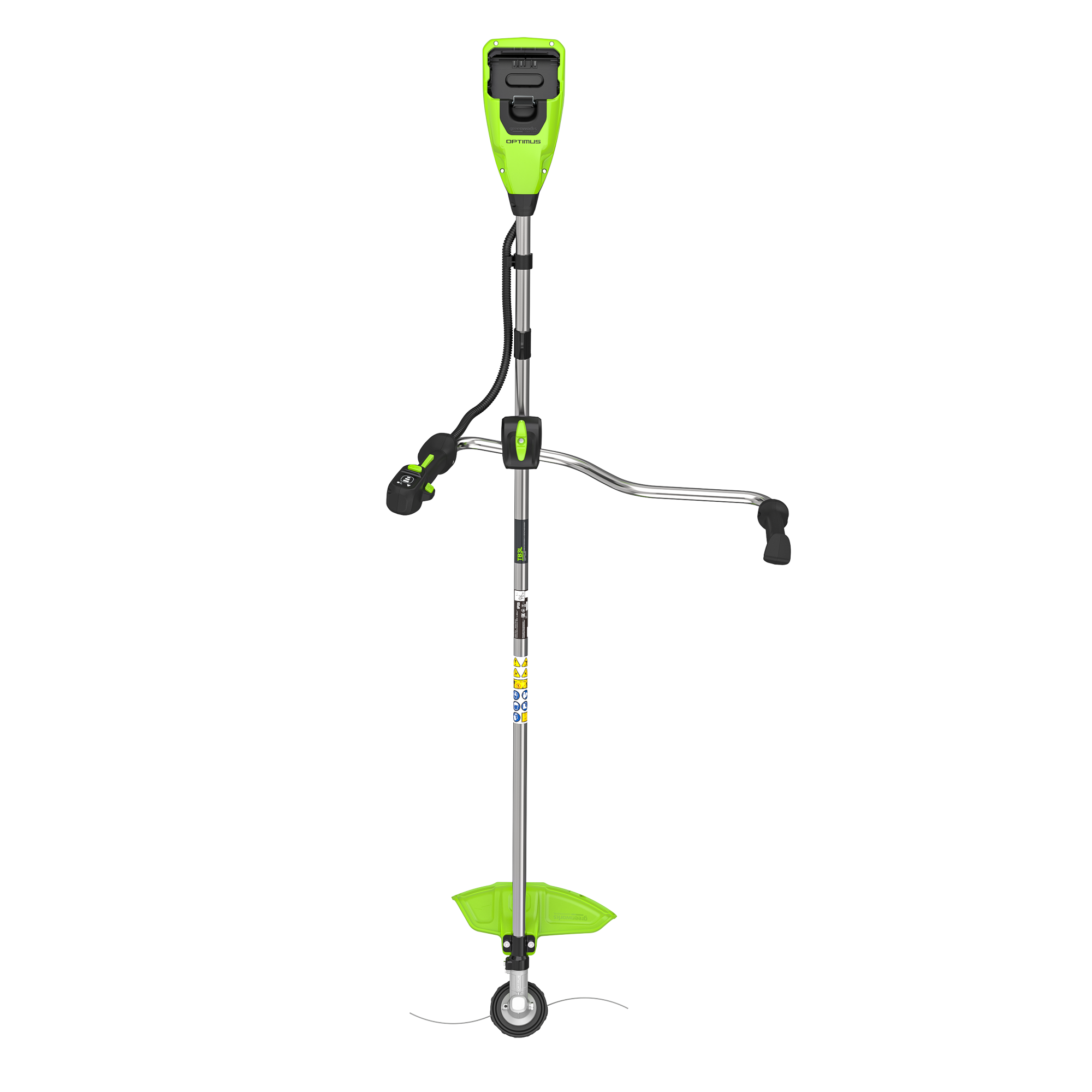 Триммер с велосипедными ручками аккумуляторный Greenworks 43 см (1,3 кВт) 82V TB13L, бесщёточный, без АКБ и ЗУ