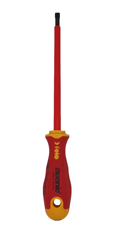 Отвёртка ERGONIC диэлектр., серия 413, SL 6,5х1,2х150 FELO 413 065 90