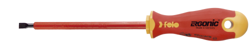 Отвёртка ERGONIC диэлектр., серия 413, SL 6,5х1,2х150 FELO 413 065 90