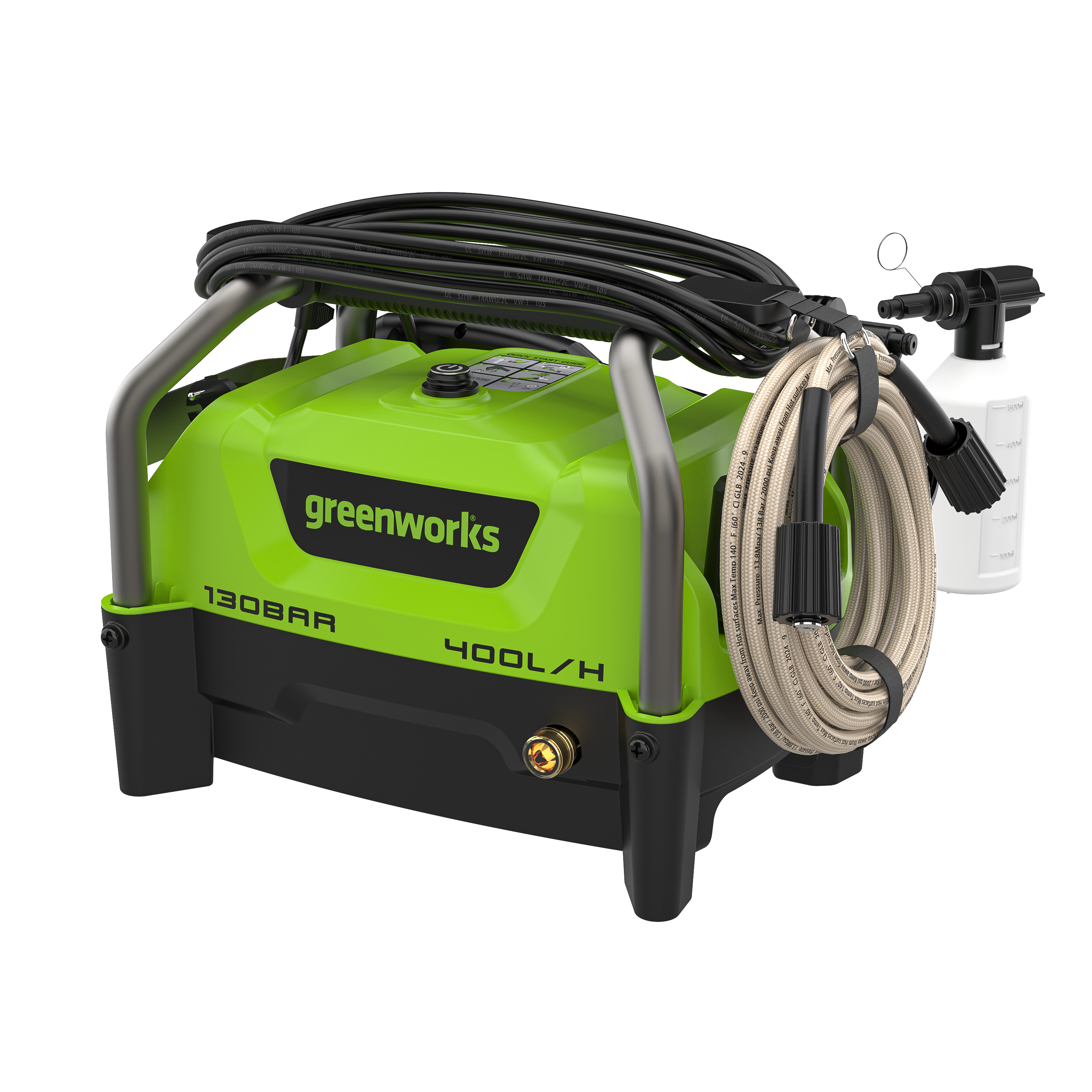 Мойка высокого давления 130 бар 1700 Вт электрическая Greenworks PW3130