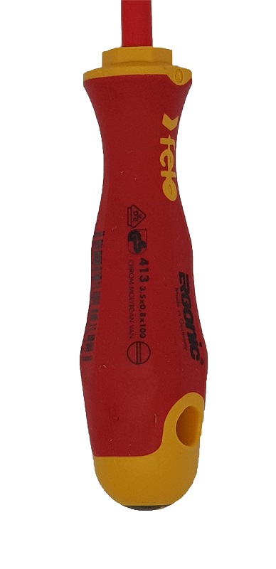 Отвёртка ERGONIC диэлектр., серия 413, SL 3,5х0,8х100 FELO 413 038 90