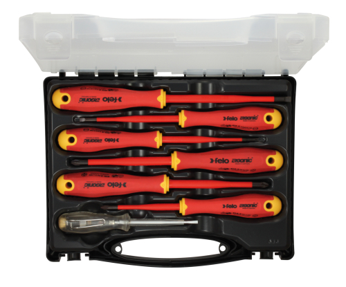 Набор отвёрток ERGONIC E-SLIM диэлектр., серия 413 7 шт. в кейсе FELO 413 807 36
