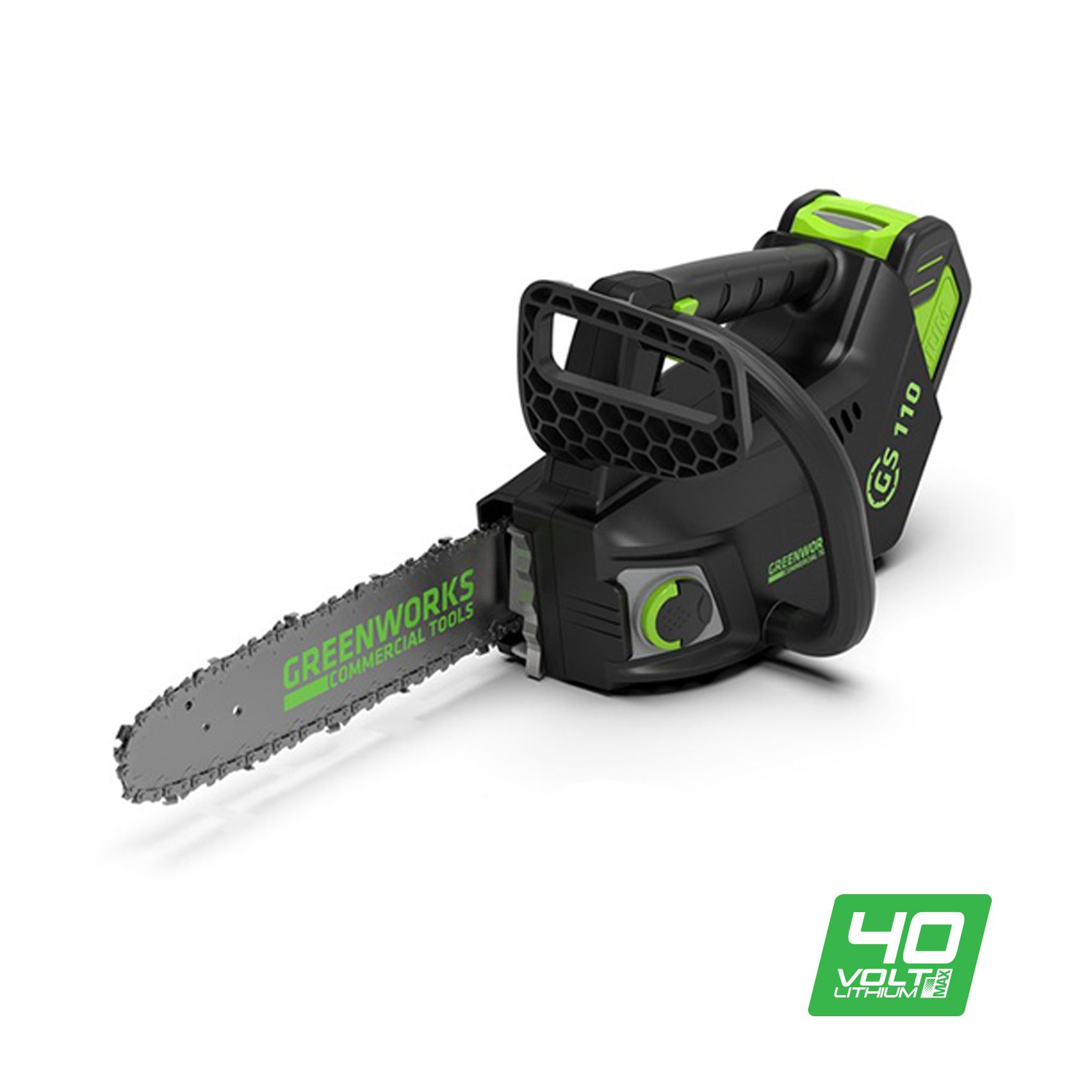 Одноручная пила аккумуляторная цепная Greenworks 25 см 40V GD40TCS 2003807, бесщёточная, без АКБ и ЗУ