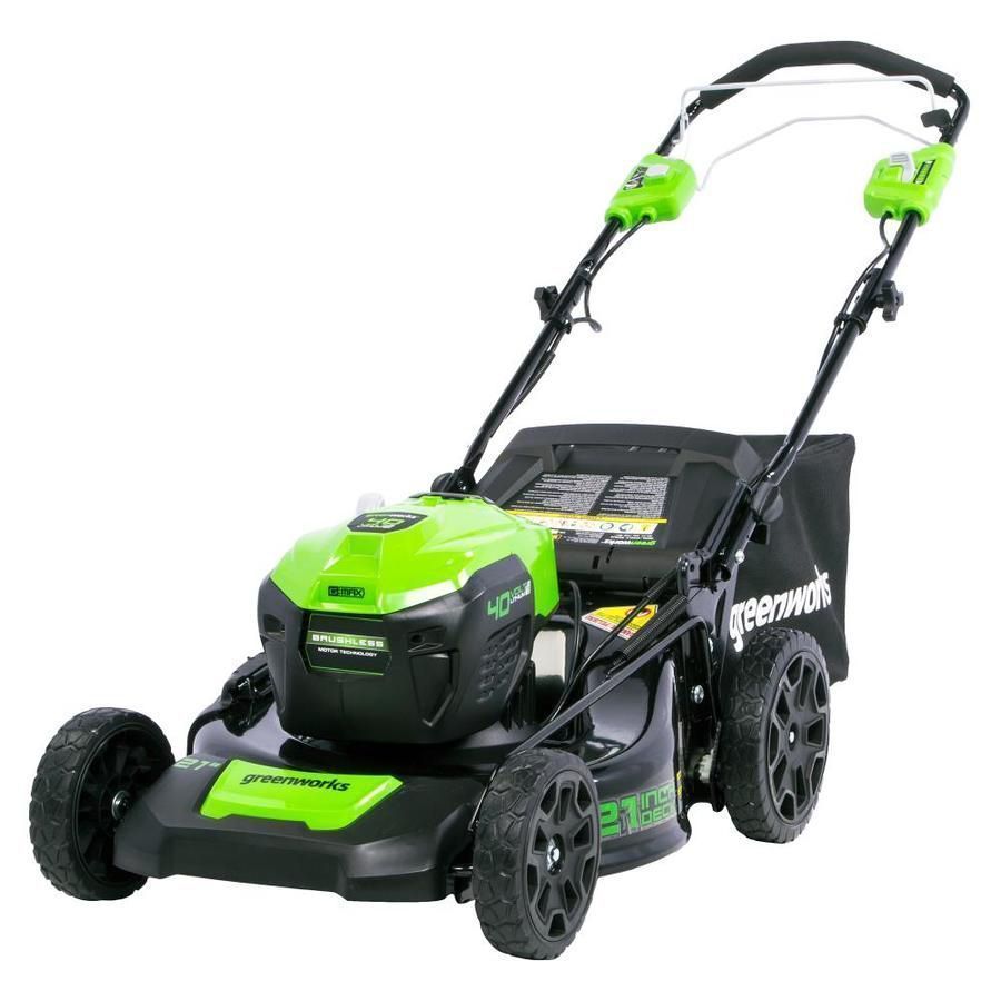 Газонокосилка аккумуляторная самоходная Greenworks 46 см 40V GD40LM46SPK5, бесщёточная, с АКБ на 5 А*ч и ЗУ