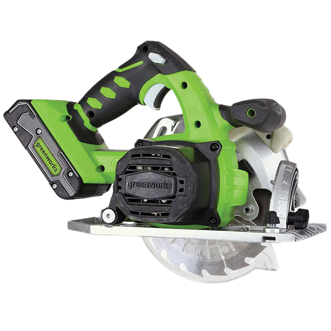 Пила циркулярная аккумуляторная Greenworks 24V G24CS, без АКБ и ЗУ