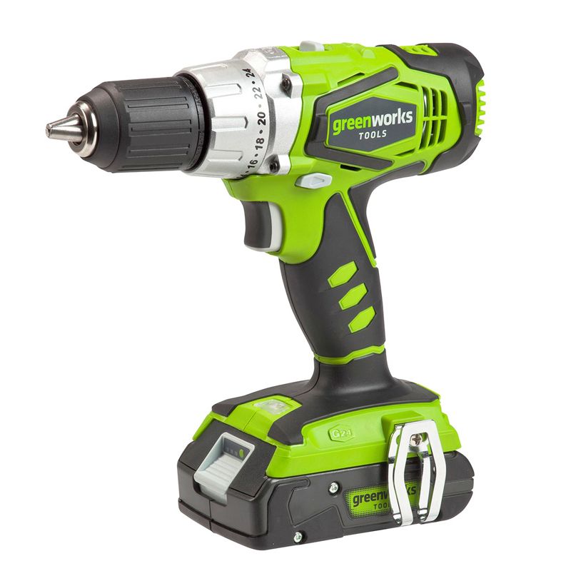 Шуруповёрт аккумуляторный Greenworks 24V G24DD