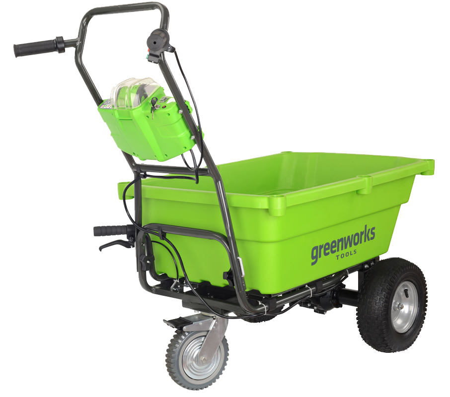 Садовая тележка самоходная Greenworks 106 л 40V G40GC, без АКБ и ЗУ