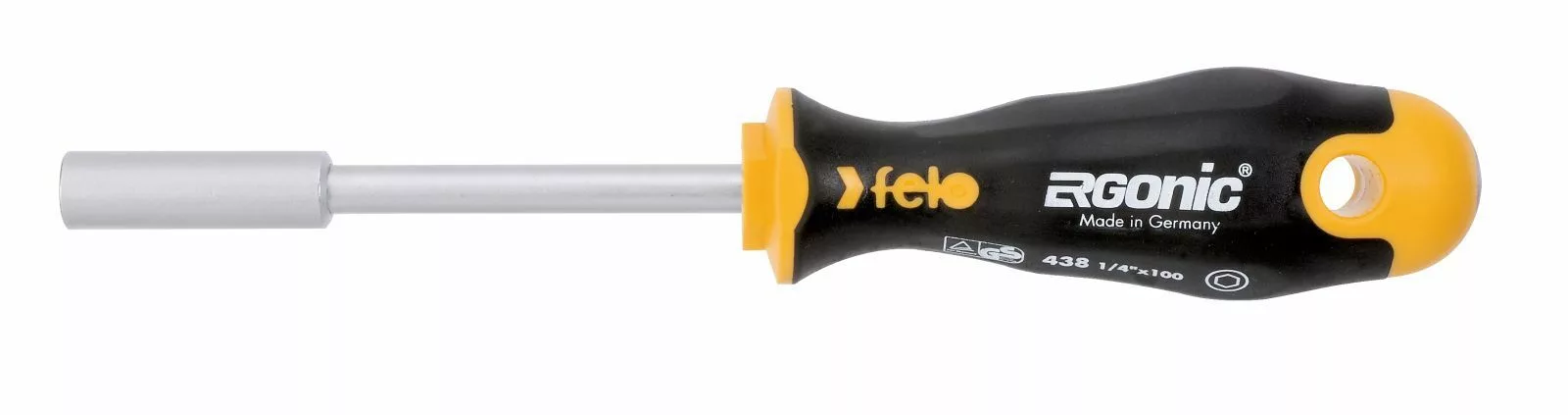 Отвёртка серия 438 Ergonic, под биты 1/4"х100 FELO 438 125 40